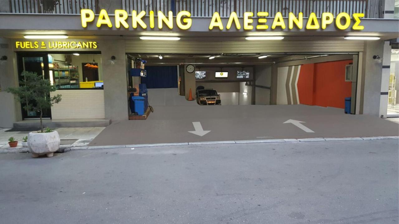 Bella Suite City Center, Parking Tesalonika Bagian luar foto
